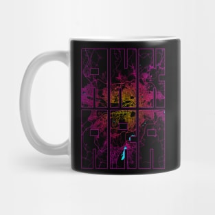 Ankara, Turkey City Map Typography - Neon Mug